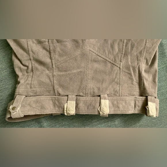 Anthropology BlankNYC Silver/Gray NWT Lined Suede Leather Small Moto Jacket - Picture 2 of 16